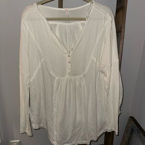 Free people Leo Henley long sleeve top